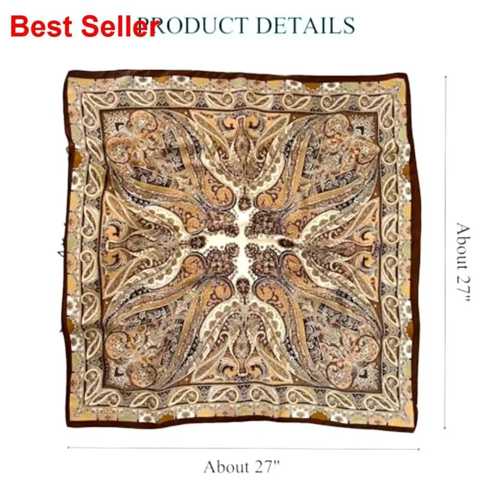 Silk Feeling Satin Hair Scarf for Women Multi-Purpose Fashion Accessory